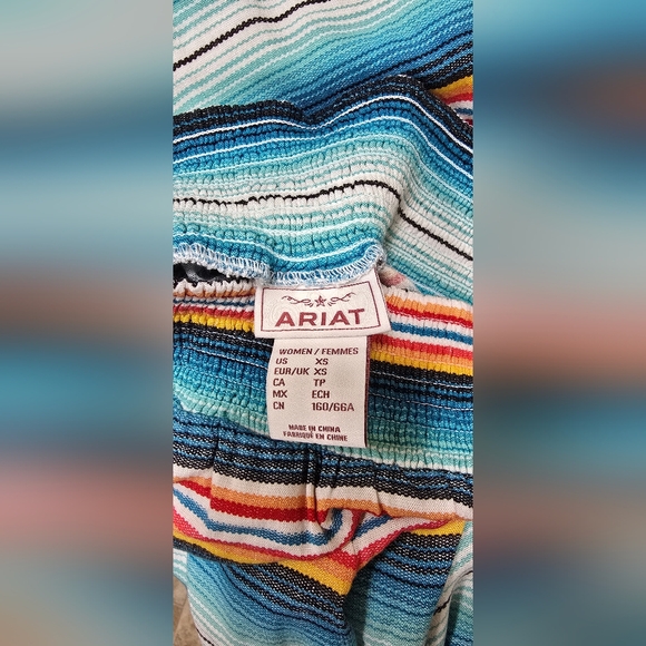 Ariat women XS palazzo southwest carrillo pants wide leg western cowgirl rodeo - Picture 7 of 7